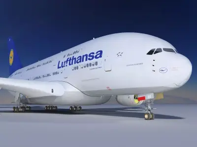 A380 Lufthansa 3D model