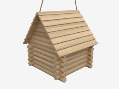 Log Cabin Birdhouse 3D model