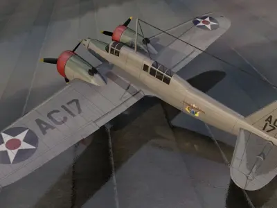 Curtiss A-18 Shrike II 3D model