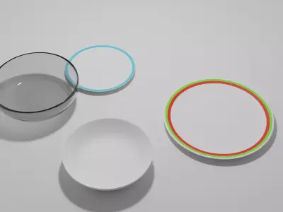 white plate  Free low-poly 3D model