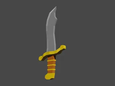saber sword Low-poly 3D model