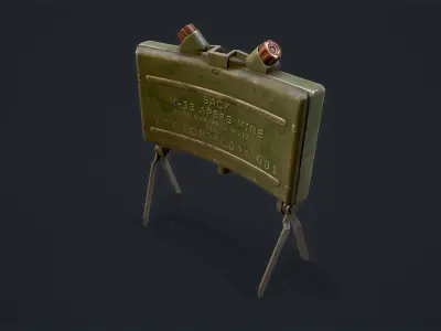 Claymore Mine Low-poly 3D model
