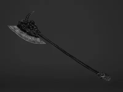Two Handed Battleaxe Low-poly 3D model