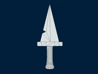 Clash Royale Goblin Dagger Very Low Poly Free low-poly 3D model