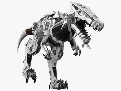 Dinosaur Robot Rigged 3D model