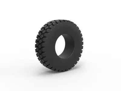 Military truck tire Scale 1 to 25 3D print model
