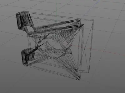 Threaded clip for plastic sheet Low-poly 3D model