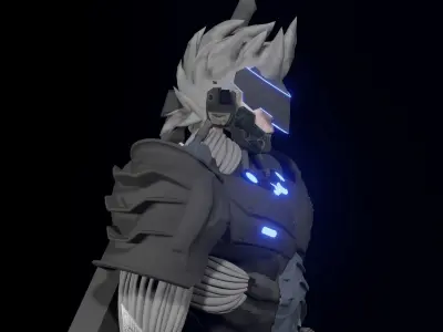 Kidama X man in armor with lights 3D model
