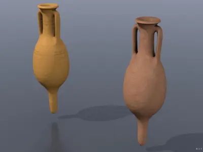 Dressel 7-11 type Amphora Low-poly 3D model