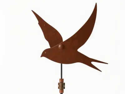 Rustic Metal Bird Weathervane D Model Pack Low-poly 3D model