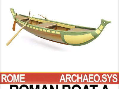 Ancient Roman Boat A 3D model