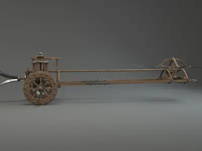 Da Vinci Scythe chariot 3D model purchase