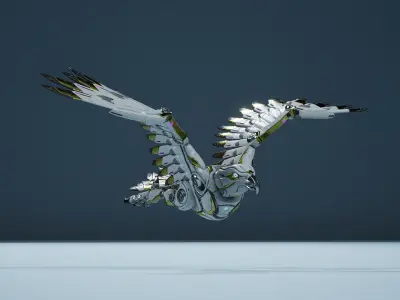 Sci-Fi Eagle Low-poly 3D model