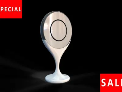 Sleeping light Low-poly 3D model