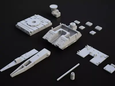 Skynex Anti-Aircraft System 3D-Printed 1-100 Scale 3D print model