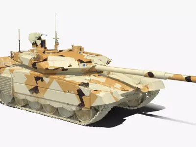 T-90 MS Desert Dirt Low-poly 3D model
