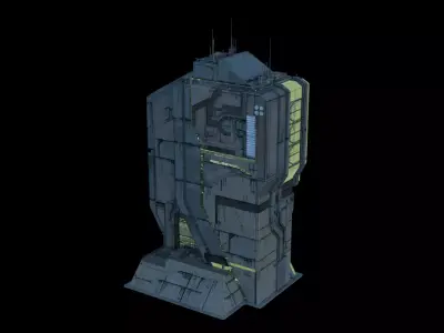 Cyberpunk Building 7 Low-poly 3D model purchase