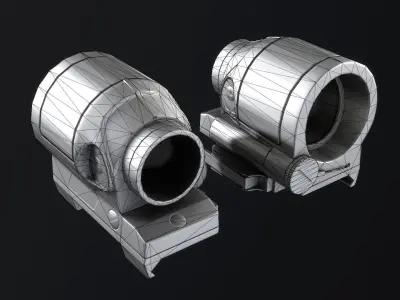 PBR SRS02 Sight Low-poly 3D model