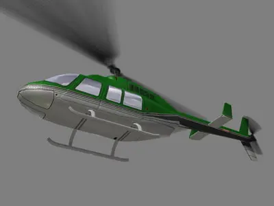 Jet Ranger V3 Helicopter Low-poly 3D model