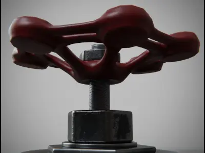 Iconic Half-Life red valve Free low-poly 3D model