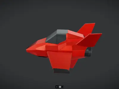 Spacecraft Jet aircraft plane 3dmodel 2 3D model