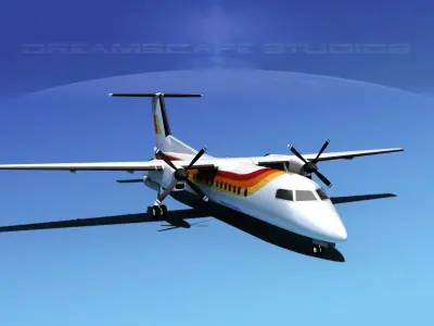 DeHavilland DHC-8-Q300 Iberia 3D model