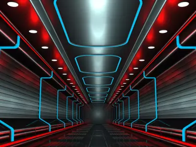Sci Fi Interior 3D model 93