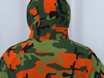 Windbreaker Camo Low-poly 3D model