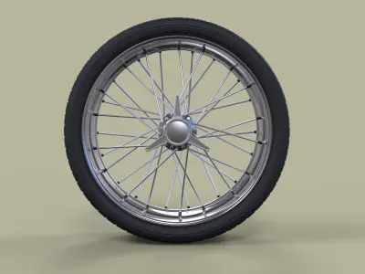 Wheel with spokes 3D model