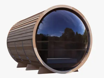 Camping Barrel 3D model