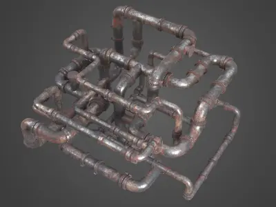 Factory Element - Pipe Maze 3D model
