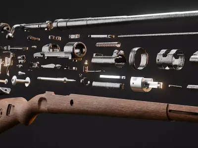 Mauser Kar98k - German WW2 Rifle 3D model