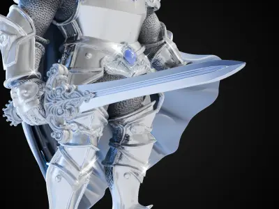 Stylized Sword - Ceremonial Royal Crowned - Game Ready 3D model