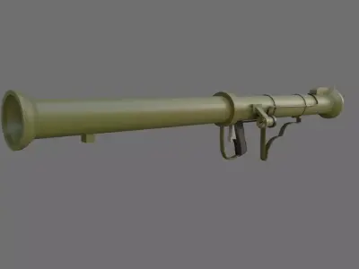 Bazooka M20 - RPG - Rocket launcher Low-poly 3D model