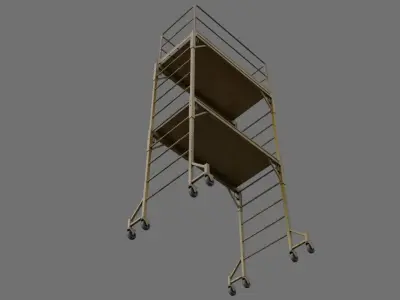 Scaffold 1D Low-poly 3D model