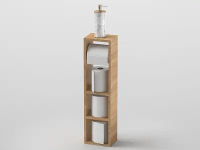 Toilet Paper Holder Storage 3D model