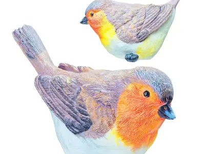 Figurine Red Bird 03 3D model