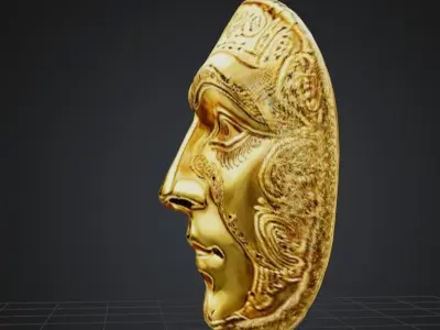 Mask of the Sun Low-poly 3D model