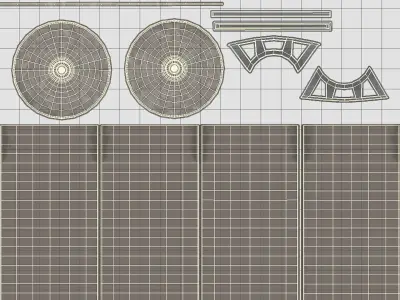 Mars KitBash - Tunel Low-poly 3D model