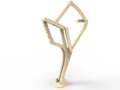 Walking leg mechanism referred to Jensen mechanism Free 3D model