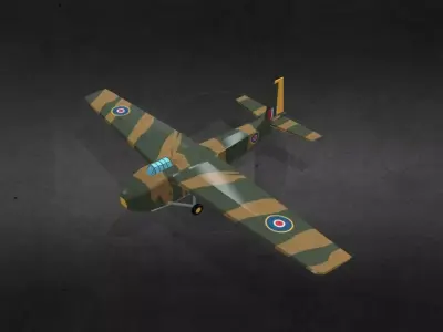 Hamilcar plane Low-poly 3D model