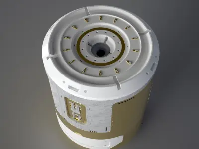 sci-fi canister geo Free low-poly 3D model