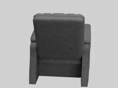 Gray Fabric Recliner Chair Free 3D model