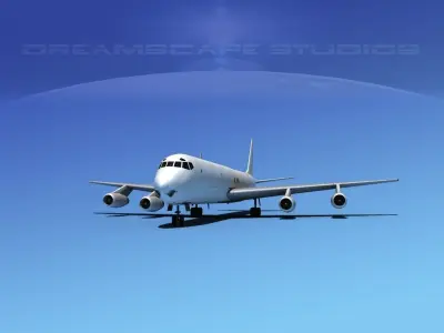 Douglas DC-8-63F Unmarked 2 3D model