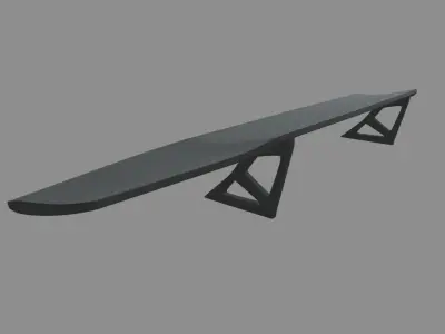 Car Spoiler 015 Low-poly 3D model