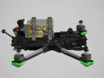 Game Ready iFlight Nazgul Evoque F5X FPV Drone Low-poly 3D model