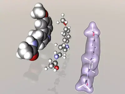 Melatonin molecule 3D model