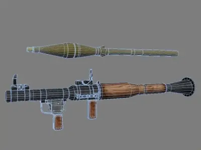 Rocket Launcher RPG-7 Free low-poly 3D model