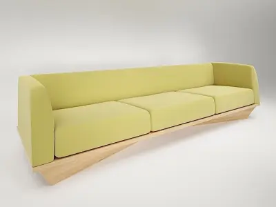 CrossSofa sofa with wooden legs Free 3D model