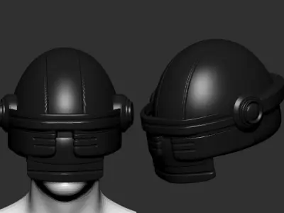 helmet high poly sculpt 3d printable ver 7 3D model 3D model 216